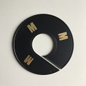 Maatringen zwart met gouden bedrukking 11 cm